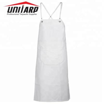 China Waterproof Vinyl Material Apron Rolls , Cheap Price Cross Belt Butchers Industrial Work Apron With Logo for sale