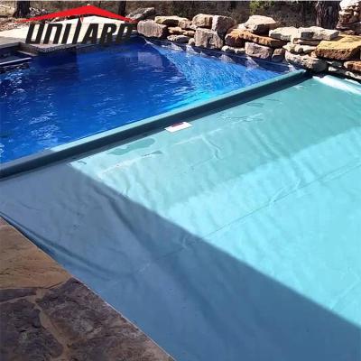 China Retractable Waterproof UV Resistant Waterproof PVC Tarpaulin For Swimming Pool Cover , PVC Swimming Pool Cover for sale