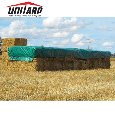 China High Quality Water Resistant PVC Hay Cover Tarps Waterproof Hay Bale Pile Cover for sale