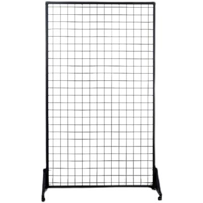 China Steel Wire Mesh Supermarket Store Single Sided Display Metal Rack for sale