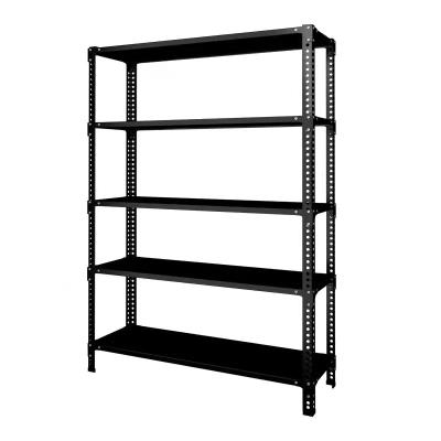 China Double Sided Customizable Metal Rack Slotted Angle Light Duty Shelving Steel Shelving For Warehouse for sale