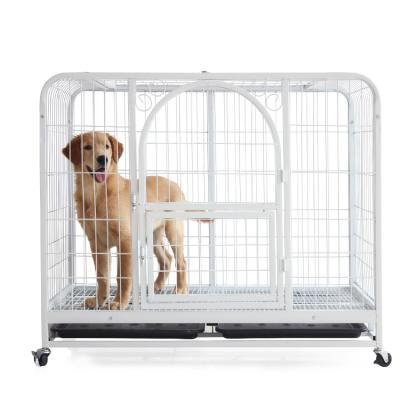 China Breathable Wholesale High Quality Multiple Sizes Dog Cat Cage Kennel Cheap Metal Stainless Steel Foldable Dog Cage for sale