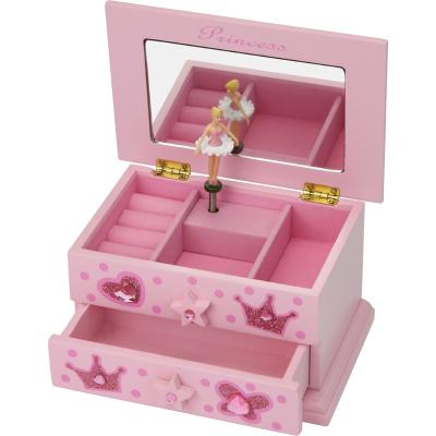 China Girls Gift / Packaging Box Christmas Gift Box Music Jewelry Box Dancing Ballerina Music Gift Box for sale