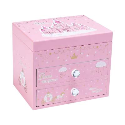 China Girls Gift Dance Ballerina Pink Ballet Dancer Music Box Jewelry Box Custom/Lovely Packing Box for sale