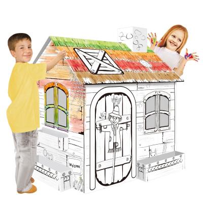 China Wholesale Large Size Funny Cartoon Toy OEM Gift Kids DIY Doodle 3d House Painting Toy for sale