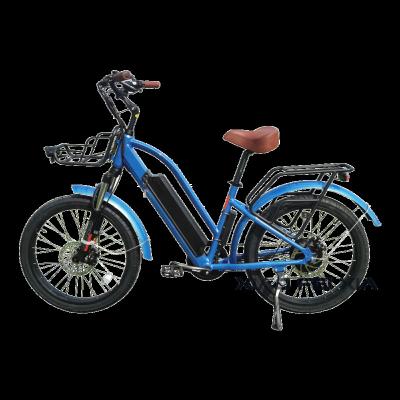 China 2023 Aluminum Alloy New Model 15Ah 500W 750W Battery Electric Bike 24inch*3.0 Fat Tire For Sports Commuting Step By Electric Bicycle for sale