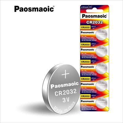 China toys Paosmaoic Cr2032 battery lithium battery 3v button cell lithium battery cr2032 mn02 cr2032 for sale