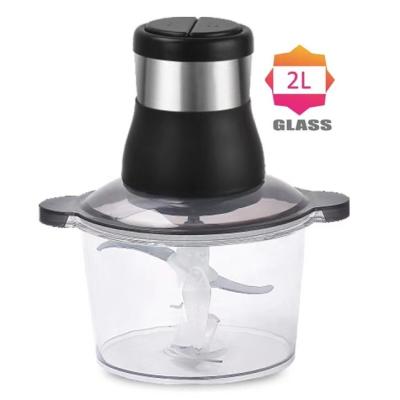 China 2L Glass Bowl Multifunctional Universal Electric Food Chopper Carrot Garlic Chopper for sale