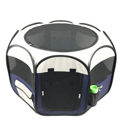 China Breathable Portable Dog Cat Pop Up Pet House Playpen Kennel Tent With Net Windows And Zipper Door for sale