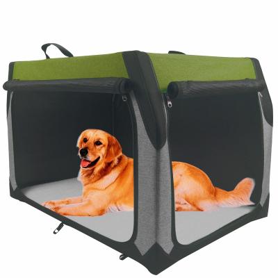 China Breathable Indoor Outdoor Collapsible Soft Large Dog Kennels Crates For Camping for sale