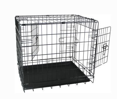 China Amazon Breathable Hot Sale Foldable Pet Carrier Iron Wire Dog Cage Crate Kennel Carriers for sale