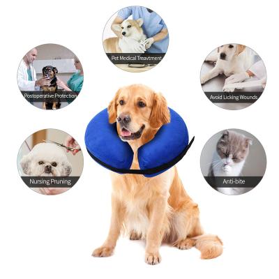 China Reflective Protective Inflatable Recovery Collar For Dogs And Cats Pet Coiled Protection Recovery for sale