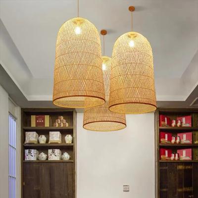 China New Chinese Zen Tea Room Modern Bamboo Chandelier Chandelier for sale