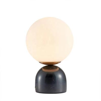 China Modern Nordic creative marble table lamp personality fashion glass table lamp for sale