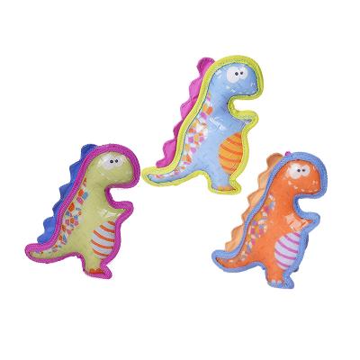 China New design tpr dog toys durable colorful oxford tpr dog dinosaur squeaky toys for sale