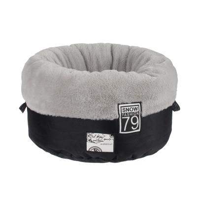 China Factory Wholesale Sustainable Fabric Felt Velvet Fluffy Dog Cat Bed Cave for sale