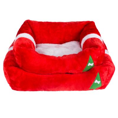 China Cozy Cute Foldable Christmas Dog Sofa Bed Comfortable Viable for sale