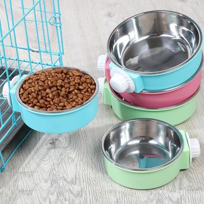 China Wholesale Viable Double Stainless Steel Metal Feeder Cat Pet Dog Bowl for sale