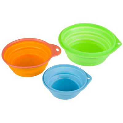 China Sustainable Collapsible Pet Travel Silicone Feeding Bowl For Food for sale