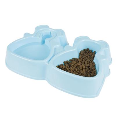 China Hot Selling Sustainable Eat And Drink New Design Plastic Double Use Plastic Bowl Cat Feeder for sale