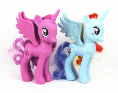 China Hot Sale Animal Action Figure My Little Pony 14CM Cartoon Rainbow Unicorn Pony Toy Anime Action Figure Model Child Christmas Gift for sale