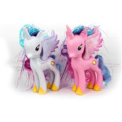 China Hot Sale Animal Action Figure My Little Pony 14CM Cartoon Rainbow Unicorn Pony Toy Anime Action Figure Model Child Christmas Gift for sale