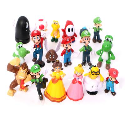 China 18pcs/set Mario Bros Luigi Animal Action Figure Toy PVC Action Figures Super High Quality Collectible Collection for sale