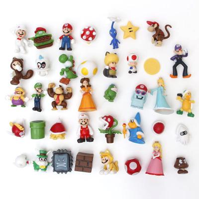 China Action Number 48 Pcs / Set 3d Cartoon Animal PVC Action Number Toys Mario Figures Game Toy Figure For Decoration for sale