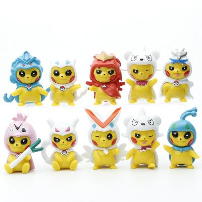 China Cute cartoon Pokemoned cosplay action figure version animal go Toy Gift Pika Pokemoned action Anime figure PVC collection model cos for sale