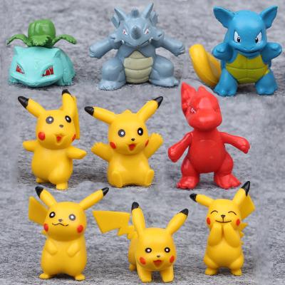 China Good Quality Cartoon Animal Anime Action Number Pokemoned Go Mini Action Figure Child Toy Pokemoned For Kids Christmas Decorations for sale