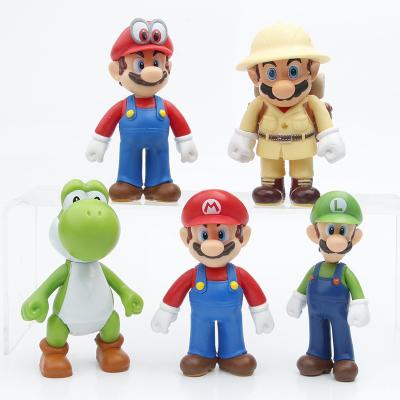 China Wholesale 5PCS/Lot Action Figure PVC Animal Action Figure Mario Bros, Koopa Daisy Yoshi Wario Action Figure Doll for sale