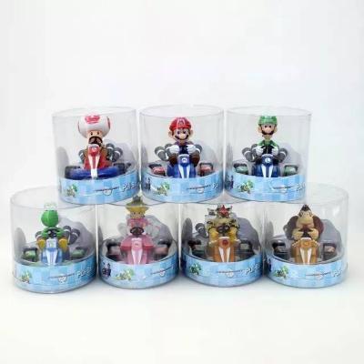 China Wholesale Cartoon Action Figure Mario Luigi Pull Back Vehicle Kart Cars Animal Figure Toys For Kids Gift for sale