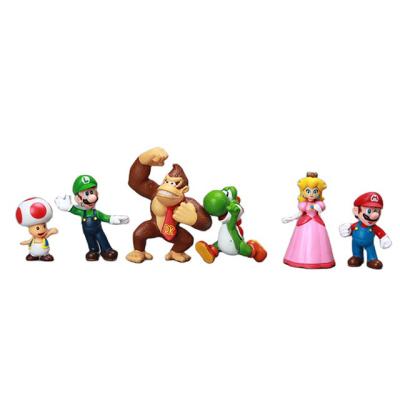 China 2022 New PVC Action Number 6pc/set Mario Bros Action Figure Animal Toy for sale