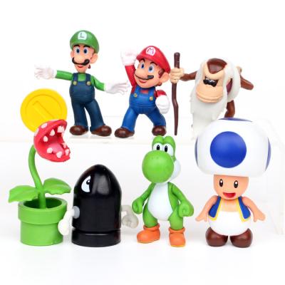 China Action Figure Animal Mario Mini Figures Hot Selling Mario Action Figure 8pcs/set Mario PVC Toy For Kids for sale