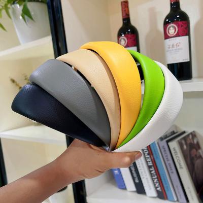 China New Arrival Designer Headband Women Hairband PU Sponge Non-slip Headband For Lady for sale