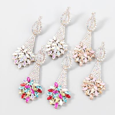 China CLASSIC Fashion Colorful Rhinestone Gold Stud Drop Earrings Jewelry for sale