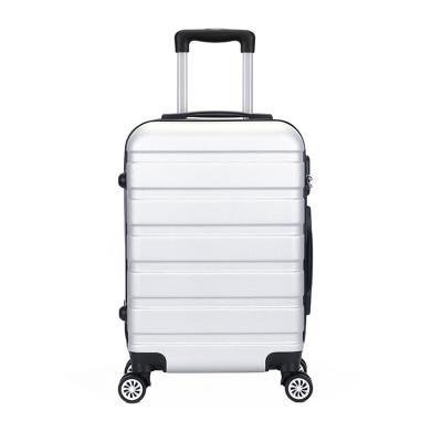 China Anti - collision Angle ABS white spinner Luggage suitcase for sale