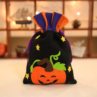 China Exquisite Halloween Tote Bag Kids Halloween Gift Bag Pumpkin Halloween Holiday Candy Bag for sale