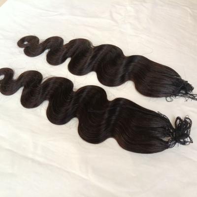 China Thicker line drawn hair 100% body wave virgiin end feather extensions double cuticle hair unprocessed hair wholesale for sale