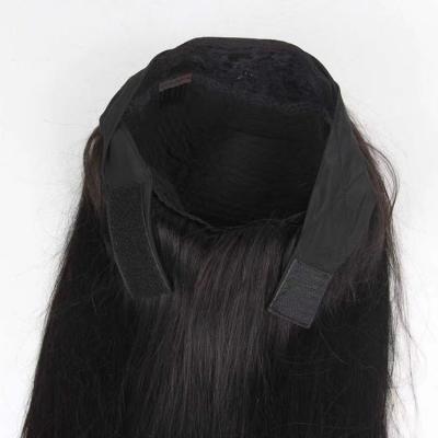 China Silky Straight Soft Raw Virgin Indian Women Hair Headband Wigs With Attached Headband for sale