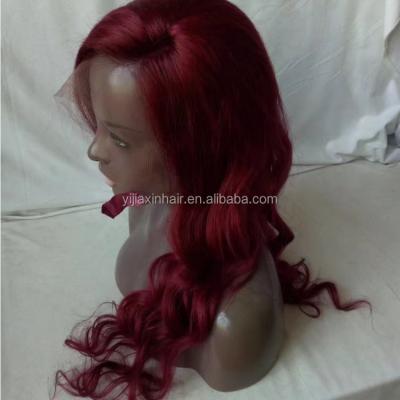 China Red Body Wave New Arrival Fashion Human Hair Lace Front Wig For Black Women for sale