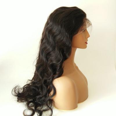 China Big 13x6 brazilian raw transparent silky straight wave stock dropshipping cuticle aligned swiss body wave hair lace front wig for sale