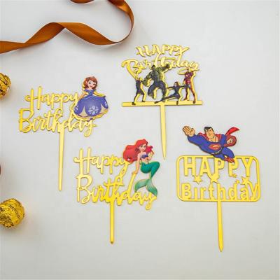 China New Disposable Wholesale Acrylic Topper Toppers For Cake Tools Happy Birthday Cake Decorations for sale