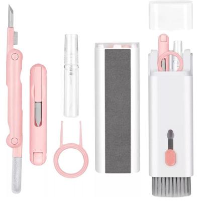 China Sustainable 7 In 1 Full Cheating Airpods Headphone Laptop Airpods Cleaning Kit Gold Earbuds Cleaning Pen Brush Cleaning Kit For Airpods for sale