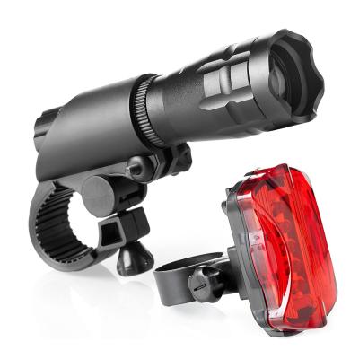 China Waterproof ABS Multifunctionbicycle lamp USB chargeable 1500 lumen headlights and LED tail light front lamp 2400mAh taillight1200mAh for sale