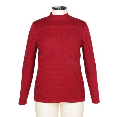 China Anti-wrinkle ODM/OEM Ladies Casual Sweater Long Sleeve Turtle Neck Pullover Computer Knitted Sweater Women for sale