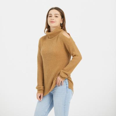 China Anti-Wrinkle Light-Weighted Ladies Sweater Long Sleeve High Quality Soft Knitting Basic Sweater for sale