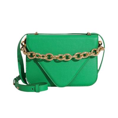 China Guangzhou Wholesale New Designer Luxury Green Ladies PORTABLE Gold Handbags Women Handbags Shoulder Sling Bags for sale