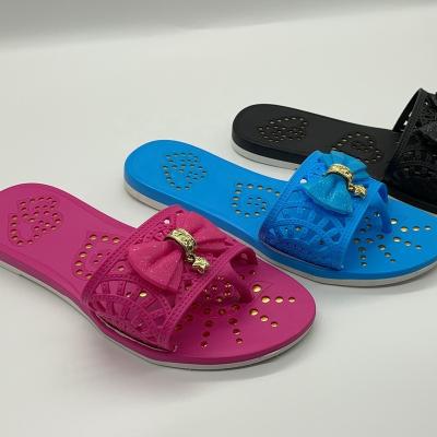 China New Arrival Fashion Trend Summer Women Women Open Toe Plastic Clear Flat Slippers For Kids Girl Size 24-29 for sale