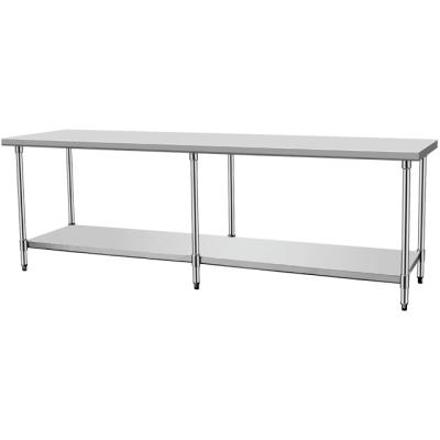 China Customized Cost Effective Heavy Duty Knock-Down Design Kitchen Stainless Steel Multisize Industrial Work Table for sale